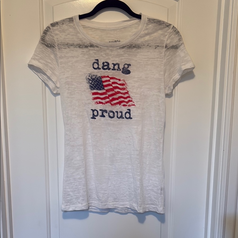 White and Red Short Sleeve Tees with Patriotic Design